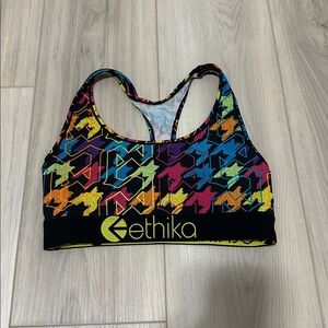 Ethika Multicolor Geometric Sports Bra